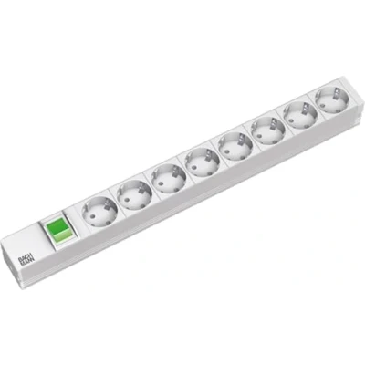 Image de Bachmann Multiprise 19&quot; IT PDU Basic 1 HE, 8 fach, Argent/gris