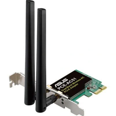 Image de ASUS PCE AC51 Carte Réseau Pci Express Wi fi Ac 750 Mbps Double Bande Multicolore