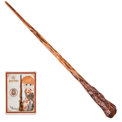 Image de HARRY POTTER Baguette Magique DELUXE Ron Weasley WIZARDING WORLD Authentique 30 cm Avec Carte de Sorts 6062058 Jouet Enfant 6 ans