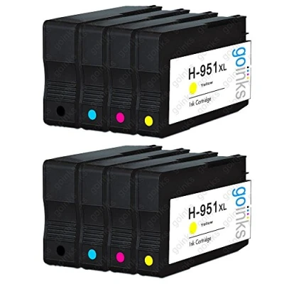 Image de 2 Go Inks Ensemble de 4 Cartouches d&#039;encre à remplacer HP 950 &amp; 951 Compatible/Non OEM pour Photosmart Imprimantes (8 Encres)