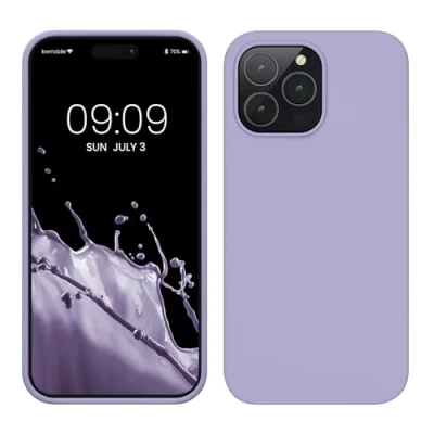 Image de kwmobile Housse Compatible avec Apple iPhone 14 Pro Max Coque de téléphone Fine Finition Douce Lavande