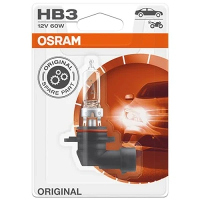Image de OSRAM 9005 01B Ampoule, projecteur longue portée HB3 12V 60W 3200K Halogène PEUGEOT: 3008 I, 308 II 3/5 portes, 5008 TOYOTA: RAV4 IV SUV