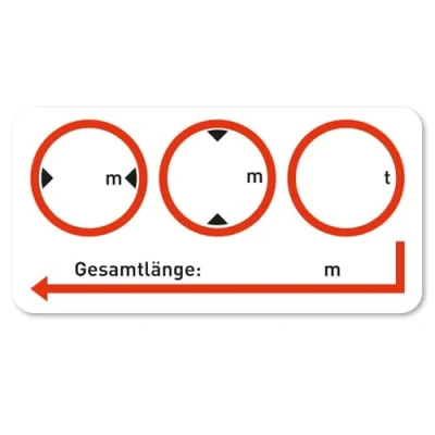 Image de autocollant de signalisation XL Dimensions du véhicule I Film inscriptible hin_825
