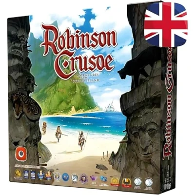 Image de Portal Games , Robinson Crusoe: Adventures on The Cursed Island Board Game 1 to 4 Players Ages 14+ 60 120 Minute Playing Time