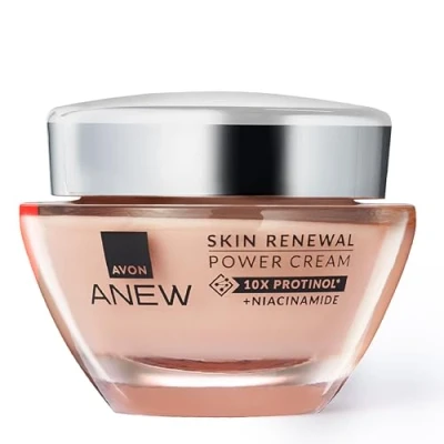Image de Avon Anew Skin Renewal Power Cream 50 ml, formulée avec la technologie Protinol, stimule le collagène et active renouvellement de peau surface, pour une hydratée plus