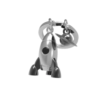 Image de METALMORPHOSE Porte clés Fusée &amp; sa planète MTM201 02
