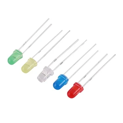 Image de 500Pcs 3mm Diode Ampoule LED Electroluminescente Composants Electroniques Couleur Blanc Rouge Bleu Vert Jaune