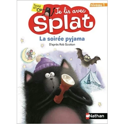 Image de La soirée pyjama Je lis avec Splat CP Niveau 1 Dès 6 ans (7) Livre d’occasion Bon