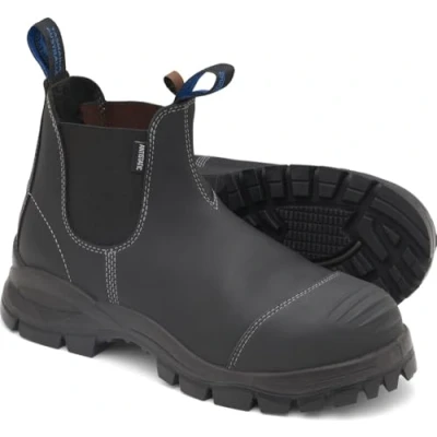 Image de Blundstone Homme Work &amp; Safety Boots Bottine Chelsea, Noir Platine Noir, 43 EU