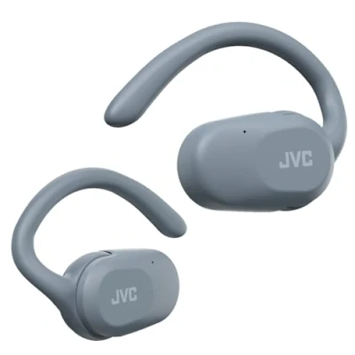 Image de JVC Nearphones Oreilles Libres True Wireless avec Crochet pivotant, Driver néodyme 16mm, Bluetooth 5.4, Autonomie 26heures HA NP40T A (Bleu)