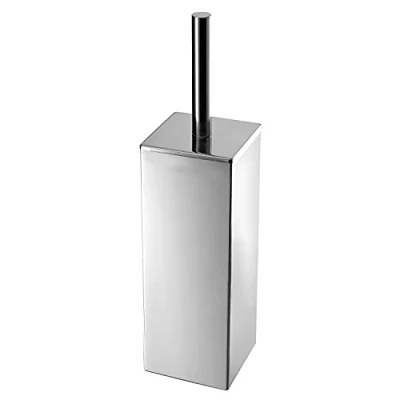 Image de Gedy Perth, Dimensions et Poids : 38 x 9 cm 0,752 kg, Brosse WC fabriquée en Acier Inoxydable, Finition chromée, de Toilette Design R&amp;D, 2 Ans Garantie, Unique
