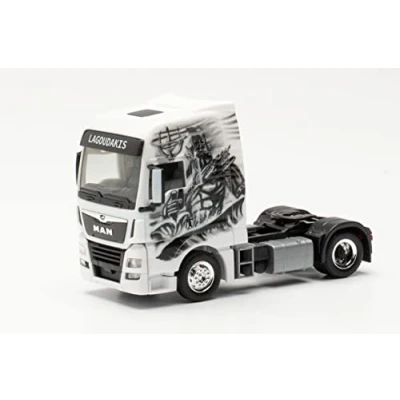 Image de Herpa Man TGX XXL Tracteur « Lagoudakis 2 / Poséidon Dieu de la mer Miniature Petit modèle Collection, 314480, Multicolore