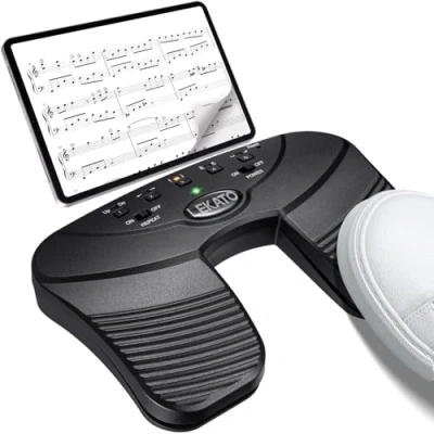 Image de LEKATO Bluetooth Page Turning Pédale Silencieux Partitions Turner pour Tablette et Téléphone