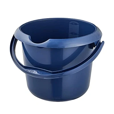 Image de keeeper Seau avec Graduation Intégrée et Poignée Ergonomique, 5 L, Mika Eco Line, Bleu