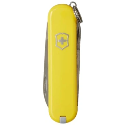 Image de Victorinox Classic Sd Petit Couteau de Poche Suisse, Léger, Multitool, 7 Fonctions, Ciseaux, Lime à Ongles, Jaune
