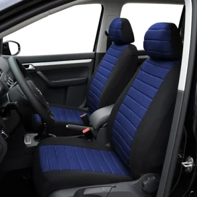 Image de TOYOUN Housses de Siège Voiture Avant Universelle 2 sièges, Tissu Housse Couverture Couvre Sieges Auto, Compatible avec L&#039;airbag, Convient à la Plupart des Voitures Camionnette SUV Camion, Bleu