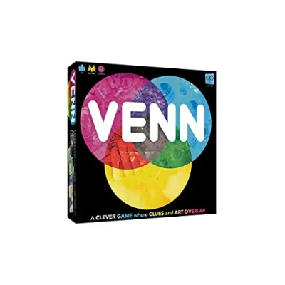 Image de Venn Board Game Family for 2+ Players Cooperative &amp; Competitive Gameplay Variations Creative Word Association Featuring Unique Custom Artwork Ages 10+