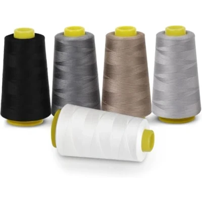 Image de ilauke 5pcs Bobines de Fils à Coudre en Polyester pour Machine 13715 Mètres par Parfait Broderie/Quilting/la Main et la