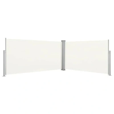 Image de vidaXL Auvent Latéral Rétractable Crème Brise Vue Abri Soleil Vent Patio