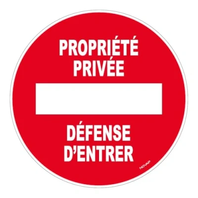 Image de Panneau Propriété privée défense d&#039;entrer Rigide Ø180mm 4040196
