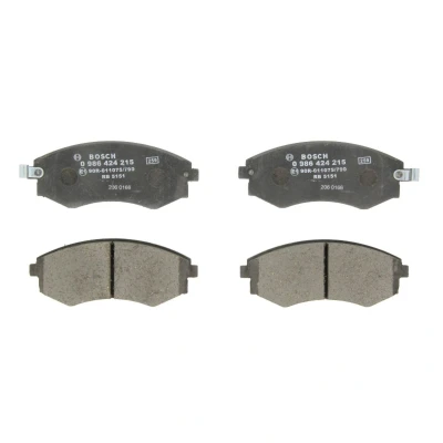 Image de BOSCH 0 986 424 215 Jeu de plaquettes frein Low Metallic avec indicateur d&#039;usure SSANGYONG: Rexton / 2, Korando II SUV