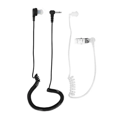 Image de Cuifati Casque d&#039;écoute à Tube Acoustique Transparent de 3,5 mm Mono écouteur Anti rayonnement pour Radio/iPod/iPod Nano/MP3/téléphone Portable/CD/Radio FM/Radio AM avec Remplacement