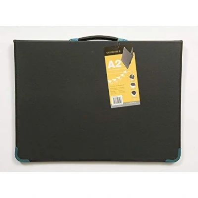 Image de Clairefontaine BPCJ1A2BKZ Un press book en vinyle noir pouvant contenir 20 pochettes transparentes 42x59,4 cm (non fournies) avec 1 pochette élastique, fermeture éclair et poignée de transport