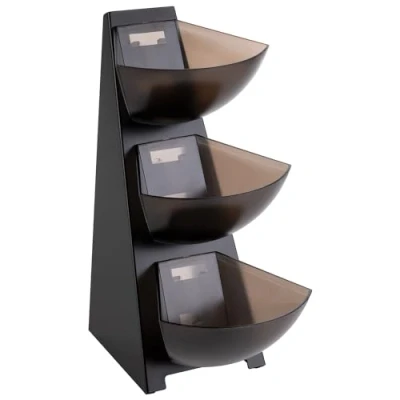 Image de APS 11413 Multi Rack, étagère de cuisine, structure en acier inoxydable 18/0, goulotte à portions plastique, distributeur portions, volume par 1 litre contenu, 3 niveaux
