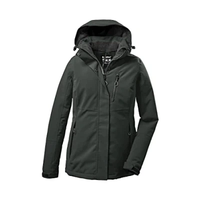 Image de killtec Femme Veste fonctionnelle/veste d&#039;hiver avec capuche amovible KOW 140 WMN JCKT, dark tealgreen, 44, 37411 000