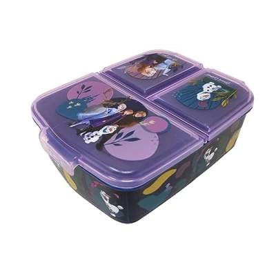 Image de Theonoi Boîte repas pour enfant à déjeuner avec compartiments Boite goûter la maternelle En plastique sans BPA (La Reine des Neiges Ii)