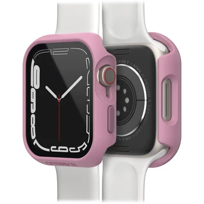 Image de Otterbox Bumper Eclipse avec protecteur d&#039;écran intégré pour Apple Watch Series 9/8/7 45mm, Verre trempé, antichoc, anti chute, coque de protection, élégant Watch, Rose Clair