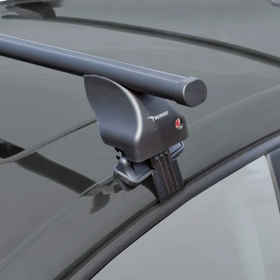 Image de Twinny Load Jeu de Barres Toit Acier S40 Compatible avec Alfa Romeo/Renault modèles Divers (pour Voitures sans portefaix d&#039;origine), Noir