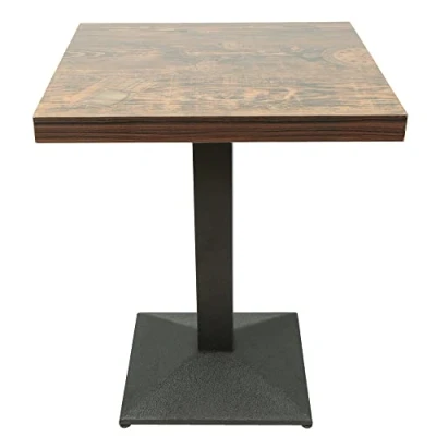 Image de MAYMA Table de Bar, à Manger, carrée Industriel Rétro, 60 * 75cm, Cuisine Planche Bois + Pieds en Fer, Charge maximale 120KG