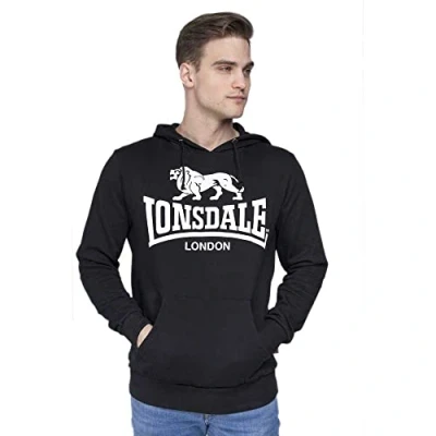 Image de Lonsdale Homme Gosport 2 Sweat capuche, Noir, S EU