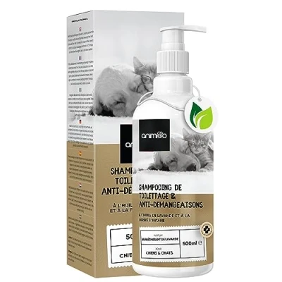 Image de Shampooing Chien Anti Démangeaison 500 ML Shampoing pour &amp; Chat Naturel Aloe Vera, Huile De Lavande Avoine Hydratant Peau, Élimine Les Mauvaises Odeurs, Nettoie Apaise