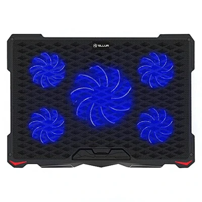Image de TELLUR Base de Refroidissement Basic, 17.3&#039;&#039;, 5 Ventilateurs, LED, 2USB, Noir (17.3&quot;)