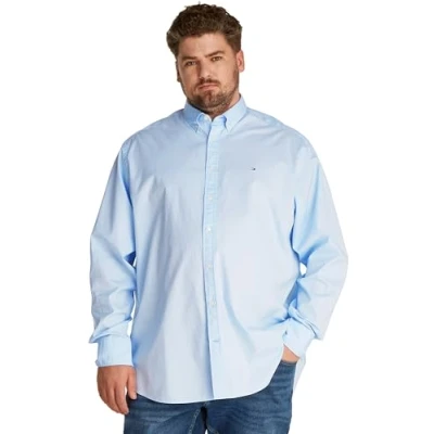 Image de Tommy Hilfiger FLEX Solid Shirt Chemise, Homme, Taille: 3XL, Sweet blue