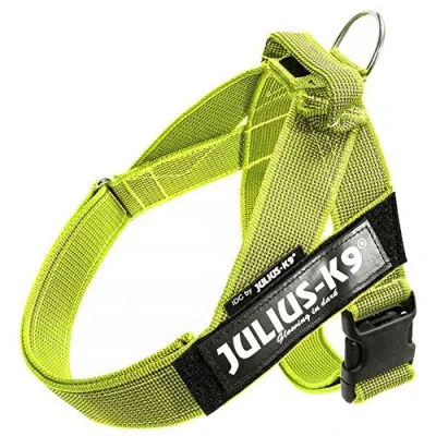 Image de Julius K9, Harnais à sangles IDC Color &amp; Gray, Taille 2, Néon Gris