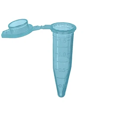 Image de MUHWA Lot de 500 tubes micro centrifugeuse gradués en polypropylène avec bouchon à clipser, 1,5 ml Flacons coniques pour laboratoire (Bleu)
