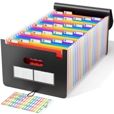 Image de Trieur A4 / Range Document/Rangement Papier ABClife Valisette Rangement documents Classeur Organiseur Extensible Accordéon Document (Trieur 24 compartiments)