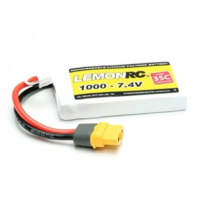 Image de LemonRC Batterie pour modélisme (LiPo) 7,4 V 1000 mAh Nombre de cellules : 2 35 C Softcase XT60
