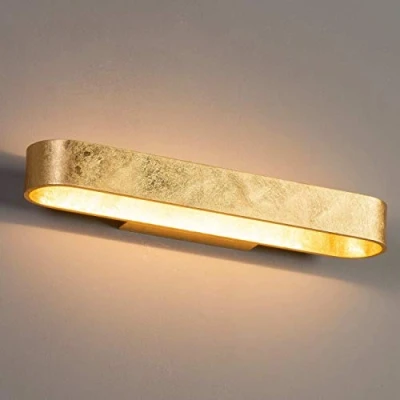 Image de KOSILUM Applique LED feuille dorée design Dro Lumière Blanc Chaud Eclairage Salon Chambre Cuisine Couloir 12W 600 lm intégrée IP20