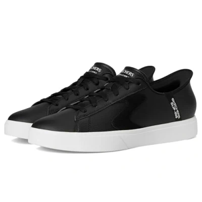 Image de Skechers Homme Hands Free Slip ins Eden LX Strando Basket, Duraleather Noir Bordure Blanche, 39.5 EU