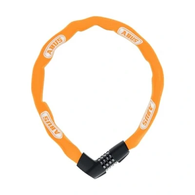 Image de ABUS Cadenas à Chaîne Tresor 1385 combinaison en acier trempé carrée de 7 mm Niveau sécurité 85 cm Orange