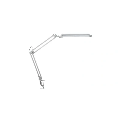 Image de MAUL Lampe de bureau LED MAULatlantic à pince lumière du jour 6500 K &amp; 860 lm avec tête d&#039;éclairage réglable Sigle GS (sécurité contrôlée) Blanc
