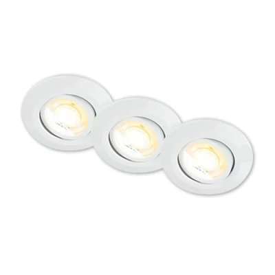 Image de Briloner Luminaire encastrable LED Klira, blanc, orientable, intensité variable, 3