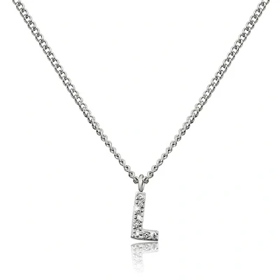 Image de GD GOOD.designs EST. 2015 Chaîne avec lettres argent pour femmes I Collier à pendentifs initiaux doux la peau en acier inoxydable argenté (L)