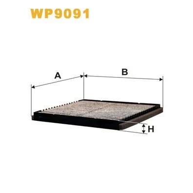 Image de WIX FILTERS WP9091 Filtre d&#039;habitacle à charbon actif 214 229 20 VOLVO: V40 Break, S40 I