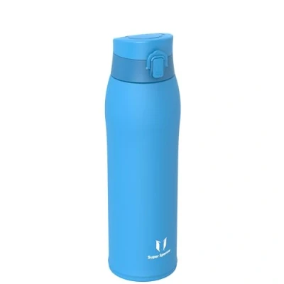 Image de Super Sparrow Gourde Isotherme INOX Bouteille 950ml Mug Étanche Enfant sans BPA Comprend 2 Couvercles avec Paille et Couvercle Sport