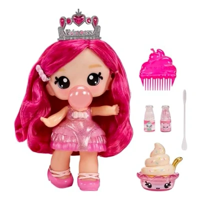 Image de MGA Entertainment YUMMILAND Grande Poupée et Gloss Personnage Num Nom Bianca Bubblegum Scoops Parfumée avec Kit de DIY Convient aux Enfants 4 Ans Plus
